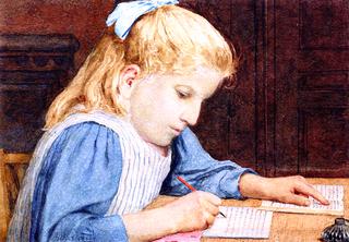 Girl with Homework