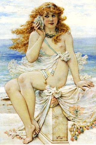 Nymph with Conch Shell