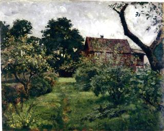 Garden with Red House