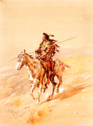 A Crow Chief on Horseback