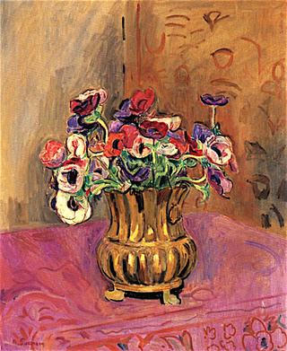 Anemone ina Brass Pot