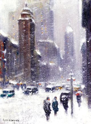 Blizzard on Lexington Avenue, New York