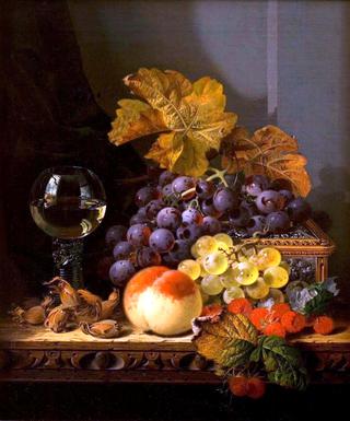 Still Life with Fruit, Nuts, and a Glass