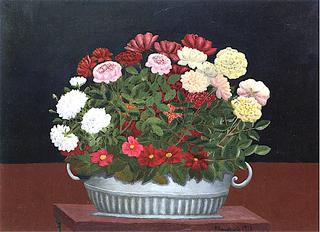 Planter with Flowers on a Table