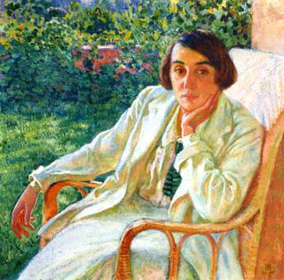 Elizabeth van Rysselberghe in a Cane Chair