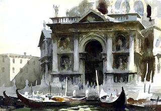 Gondolas by the Salute. Venice