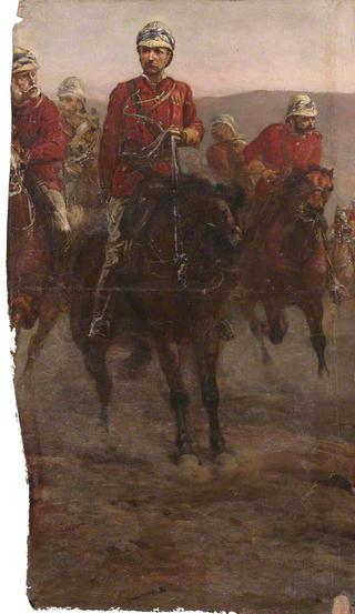 战斗结束后：沃尔斯利勋爵和幕僚抵达泰尔卡比尔桥