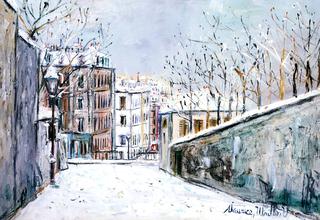 Rue du Mont-Cenis in the Snow