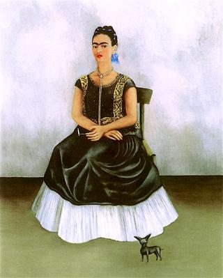 Self-Portrait with Itzuintli Dog