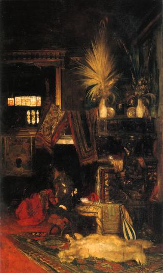 Hans Makart In Seinem Atelier