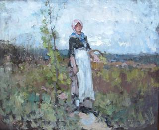 French Peasant Woman in the Vineyard