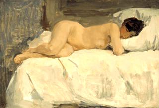 Female Nude lying on a Sofa