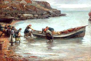 Hauling Cobles, Runswick Bay