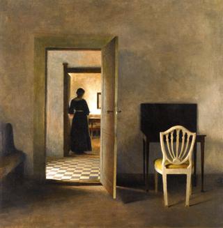 Interior with White Chair