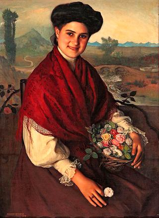 A Young Lady with Flowers