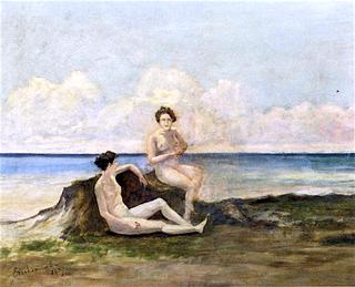 Two Nudes at the Seashore