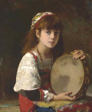 Girl with a Tambourine