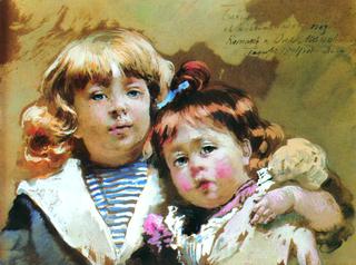 The Artist's Children, Konstantin and Olga