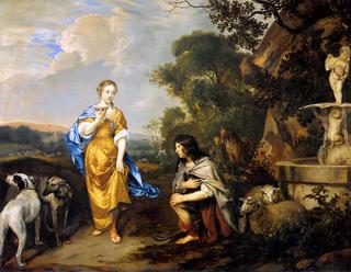 Young couple as Granida and Daifilo