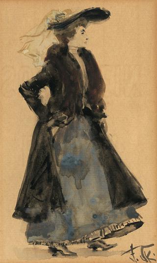 Elegant Lady with Hat