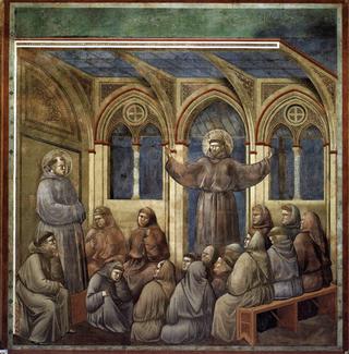 Legend of St Francis: 18. Apparition at Arles (Upper Church, San Francesco, Assisi)