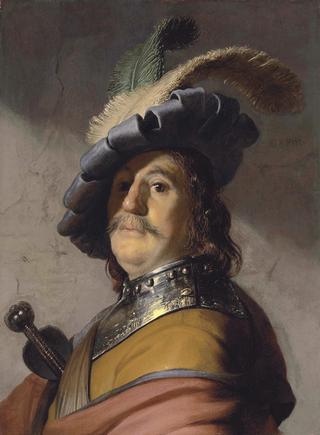 Man in a gorget and a cap