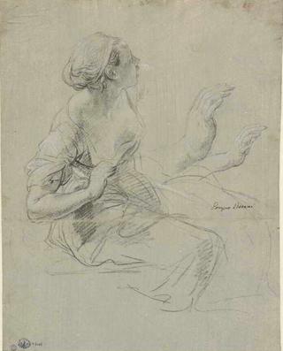 Study of a Frightened Woman for 'the Martydom of St Lucy'