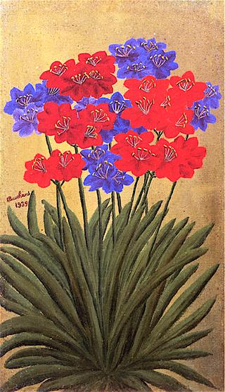 Red and Blue Flowers