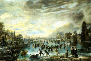 Winter Landscape with Skaters