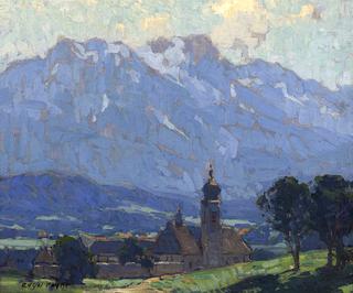 Swiss Village Scene