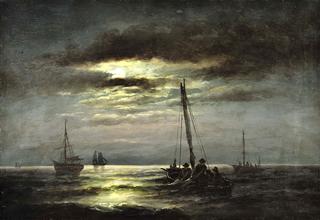 The Neva River in the Moonlight