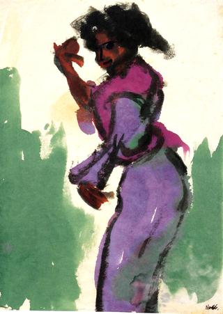 Dancer in a Violet Dress