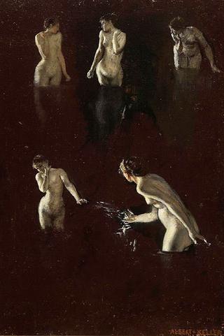 Study of five female nudes