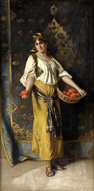 Oriental fruit seller