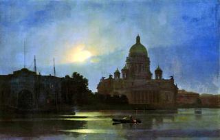 St. Isaac's Cathedral in Moonlight