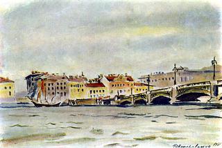 Leningrad. The embankment of the Neva