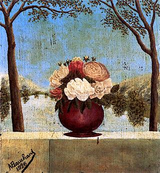 Vase of Flowers on a Wall