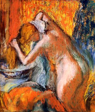 After the Bath, Woman Drying Her Hair