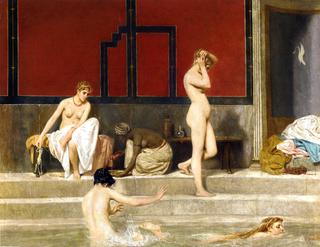 Elegant Ladies at the Baths