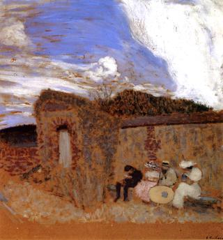 Four Figures on a Bench