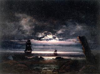 Moonlight on the Coast at Steigen