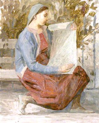 Woman with a Scroll of Paper