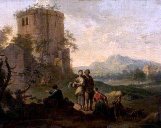 Landscape with Figures and a Ruined Tower