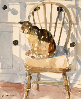 Cat On Kitchen Chair