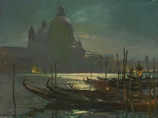 View of Santa Maria della Salute at Night