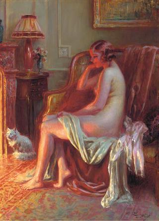 Nude at the Fireplace