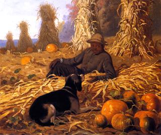 Hound Dog and Pumpkins