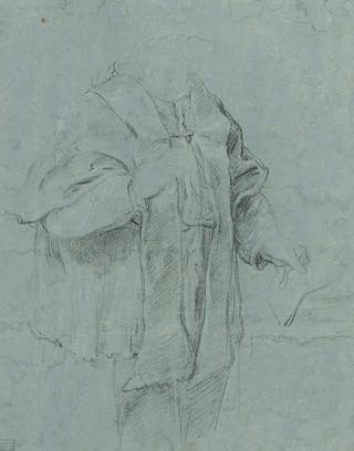 1760年克莱门特十三世肖像的帷幔习作