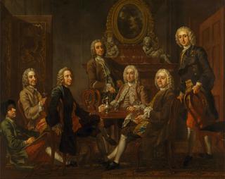 Portrait of a Group of Gentlemen with the Artist