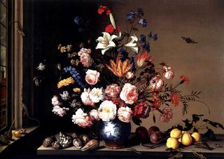 Vase of Flowers by a Window